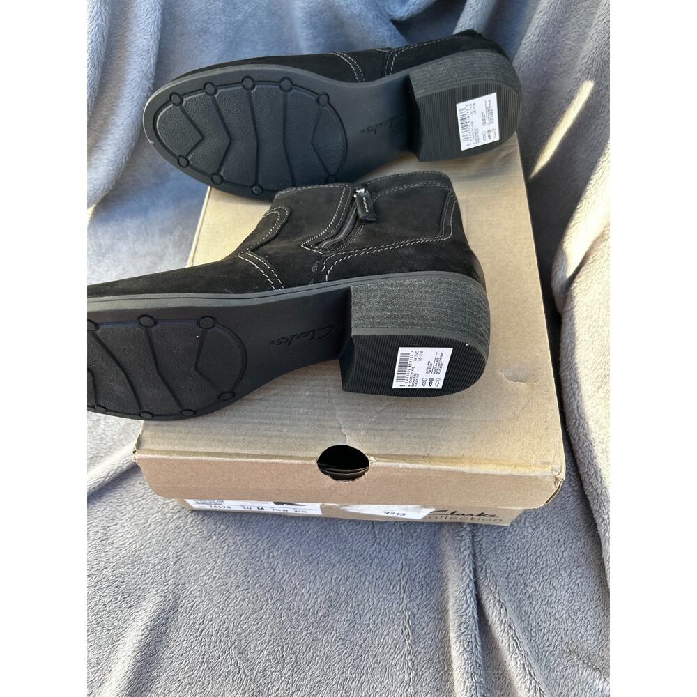 Womens Clarks Collection Charlten Ave Slate Nubick Booties Size 10 New in box - Picture 6 of 7